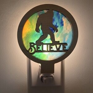 Bigfoot Sasquatch Believe Night Light Handmade